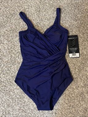 NWT Miraclesuit Wrap-Front One-Piece Swimsuit 8